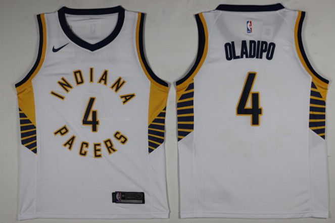 Men Indiana Pacers #4 Oladipo White Nike NBA Jerseys->->NBA Jersey